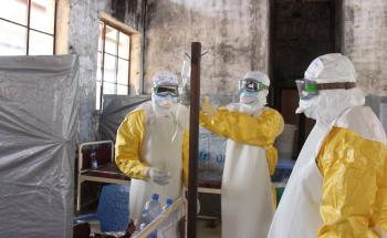 Picture of MSF staff in PPE