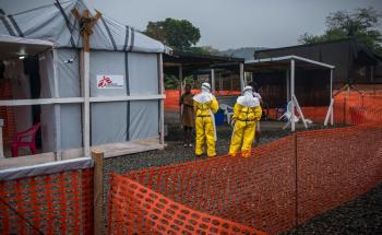MSF staff at the Ebola Medical Centre in Freetown