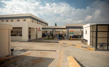 Doctors Without Borders (MSF)_A view of the new burn hospital in Atmeh, Idlib governorate, northwest Syria.  After years of operating a burn unit in Atmeh, and with a commitment to improving the quality of services, MSF moved activities to a new hospital in 2024, offering the same specialised services for treating burns and managing skin grafts.  The new hospital offers smoother patient flow, with more spacious areas, gardens, and safe spaces for children.