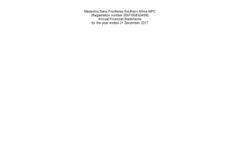 MSF South Africa Annual Financial Statement 2017 Image