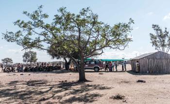 A picture of an exploratory mission led by MSF to respond to the on-going nutritional crisis in Madagascar.