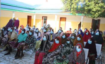 Patients awaiting consultation for eye treatment at Jubaland Somalia