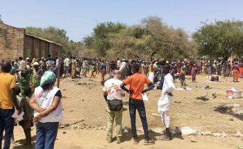Displaced people in Agok, South Sudan