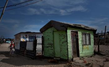 A picture of the Khayelitsha township in Cape Town. 