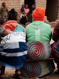 A picture of local women attending an awareness-raising session on cervical cancer and screening run by MSF