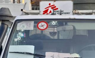 MSF, Doctors Without Borders, Haiti, MSF vehicle shot