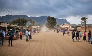 Sex Workers in Malawi: In this avenue of Dedza are the bars where women engaged in sex work come every night to look for clients.