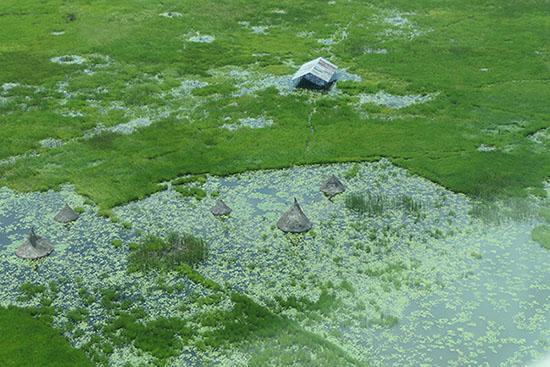 Flooding in and around Leer county in Unity State, South Sudan 