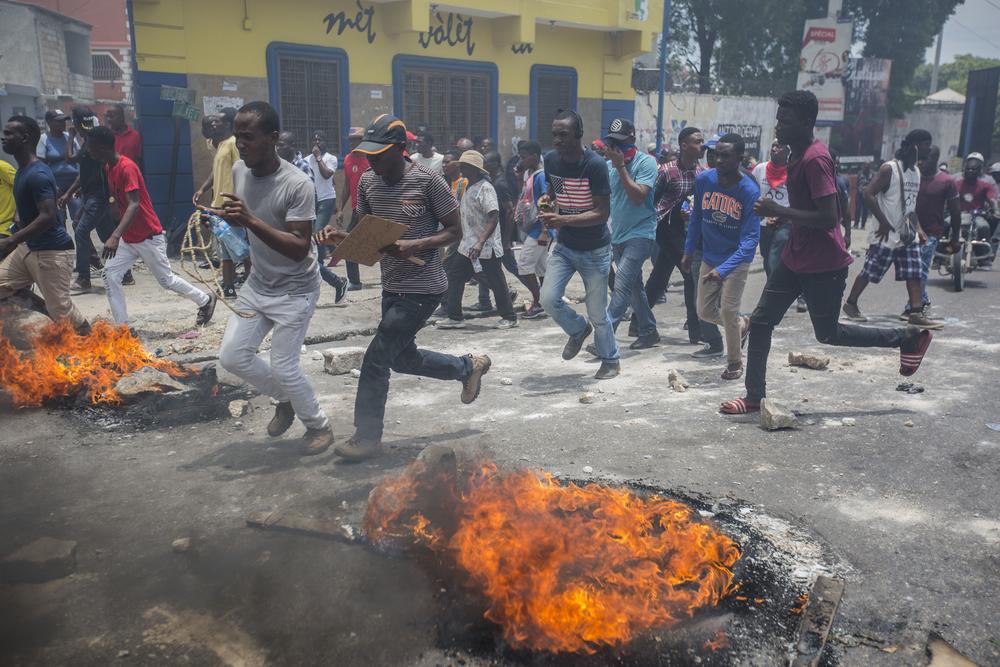 A demonstration in Port-au-Prince, Haiti 2019
