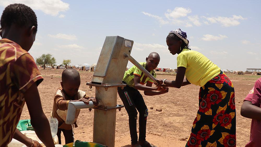 Salamata, has been living for more than two years with her husband, children and nearly 2,000 other people in the camp at the edge of the town of Barsalogho, north central region, Burkina Faso. 