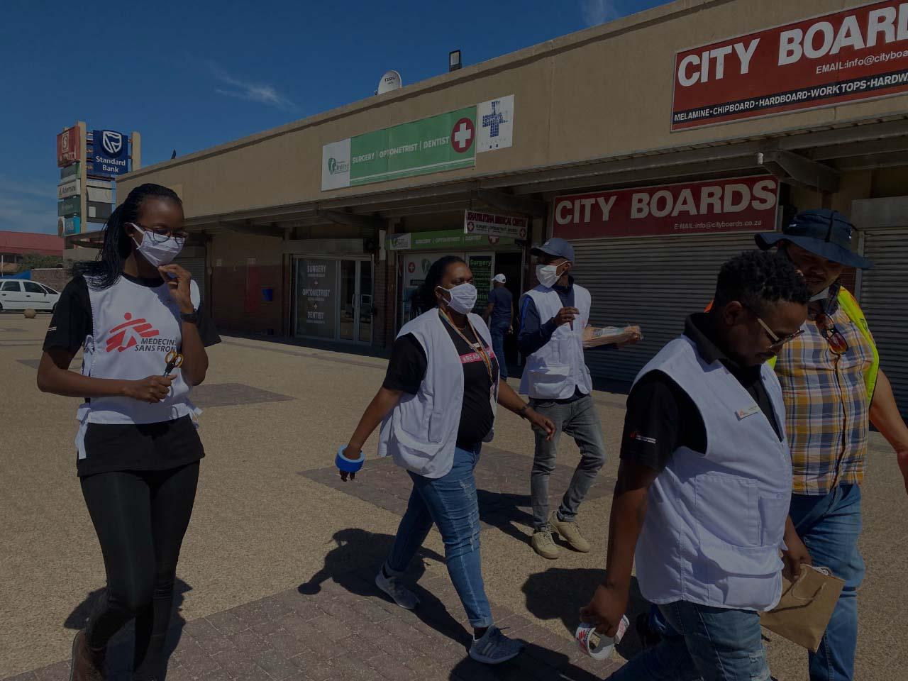 MSF staff doing health promotion in Khayelitsha, South Africa