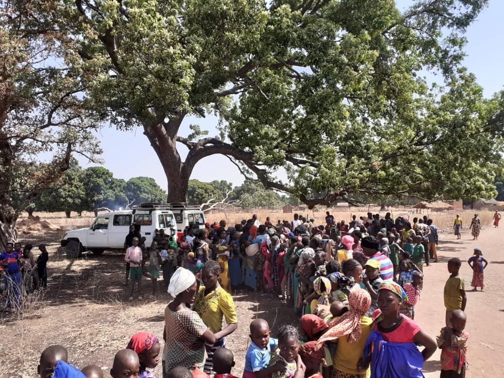 Doctors Without Borders emergency response team carrying out measles vaccinations for children in Beboto in Chad.