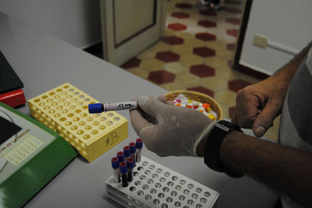 Some bloods sample taken at Bergamo ambulatory. If the Chagas test is detected positive, patients are referred to Negrar’s hospital to get free treatment in Italy 2012.