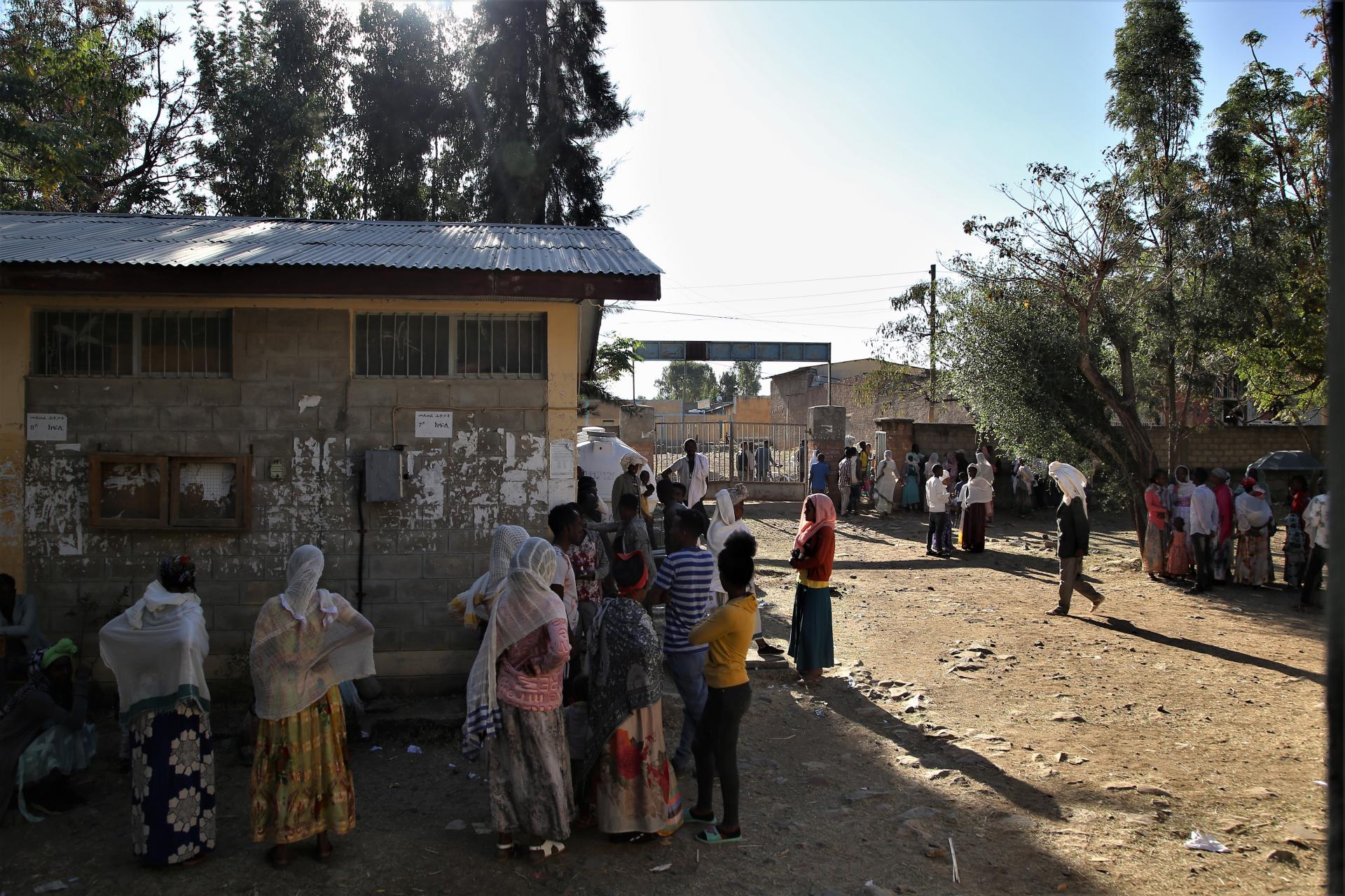 Kundeya school, in the city of Axum, central Tigray, where thousands of displaced people have taken refuge in recent weeks. 2021