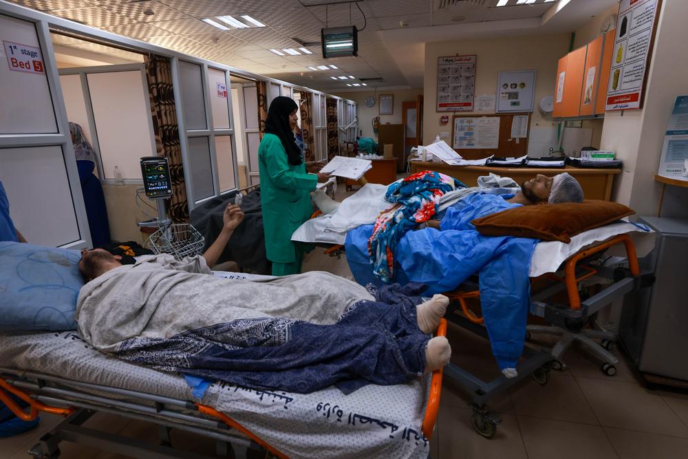 MSF, Gaza - Al Aqsa Hospital, Israel-Palestine war. 