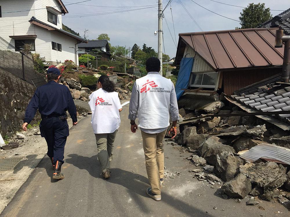 The MSF team is conducting an exploratory research in Tateno, Minami-aso village, Kumamoto prefecture. 