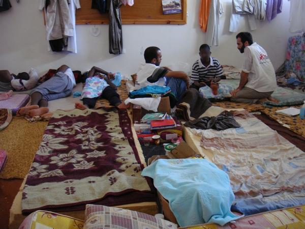MSF staff a prison in Libya