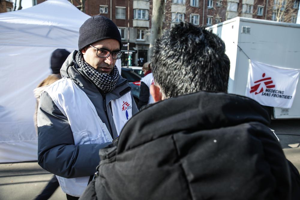 MSF staff at the Doctors Without Borders mobile clinic