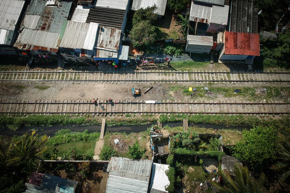 Arial view of 'La Bestia' also known as The Death Train