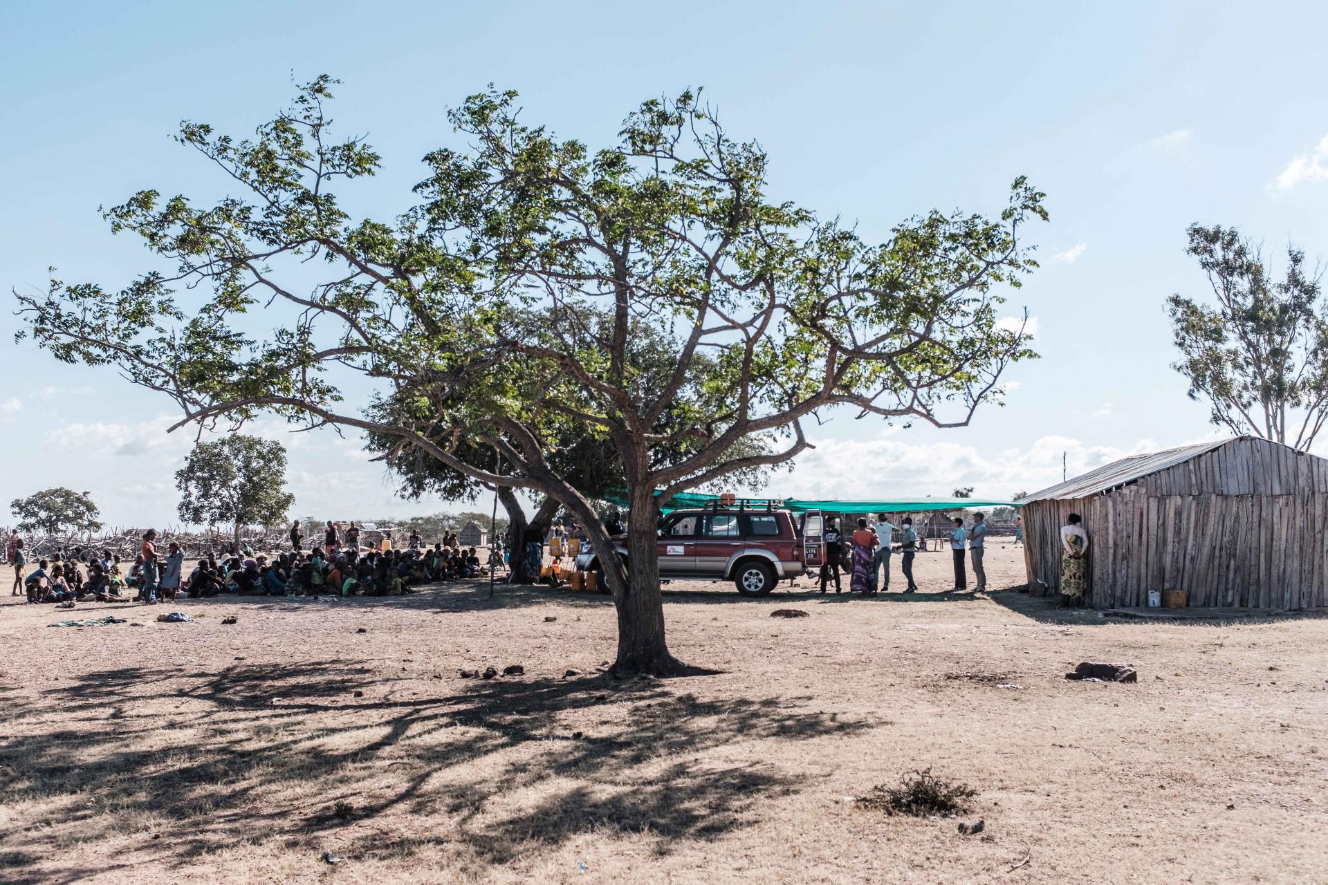 A picture of an exploratory mission led by MSF to respond to the on-going nutritional crisis in Madagascar.