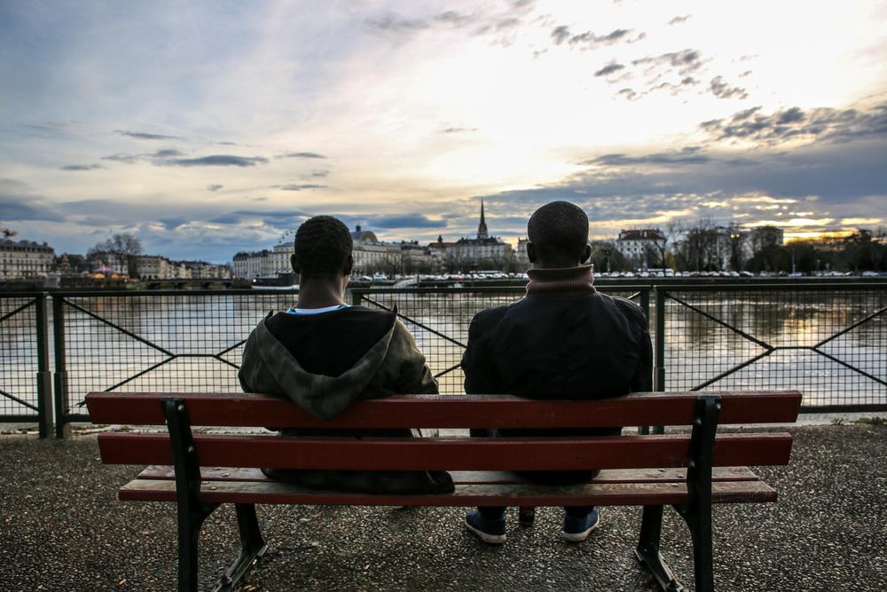 Migrants in Bayonne France, December 2018.