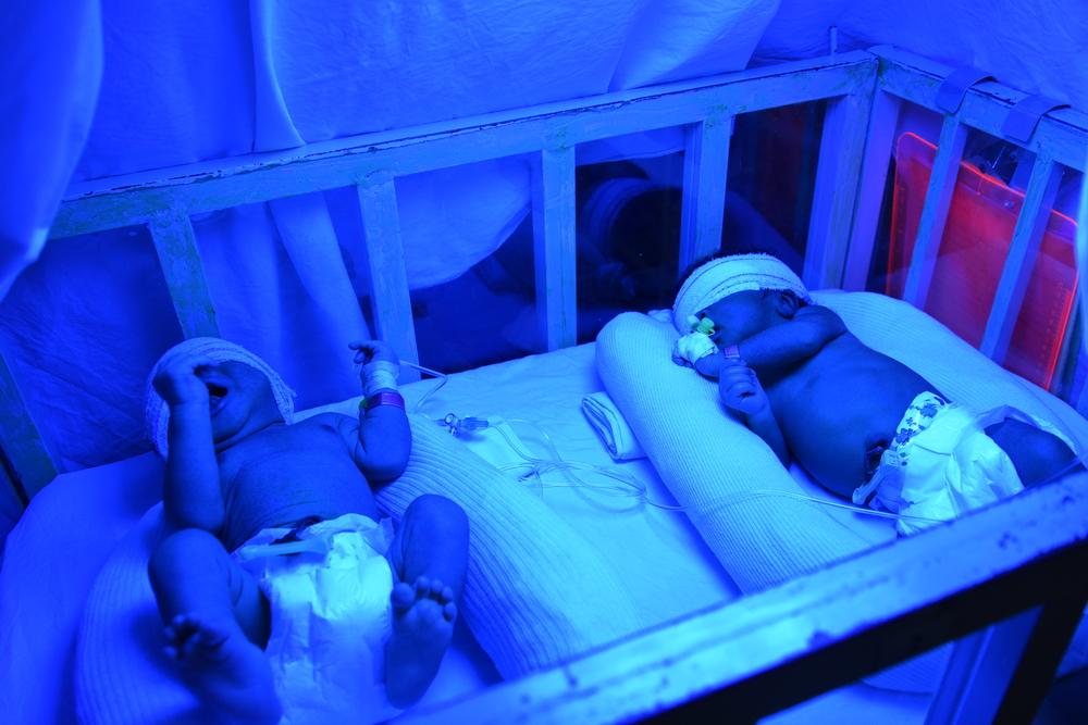 Phototherapy at Katiola hospital, Hambol region, Côte d'Ivoire, March 2017.