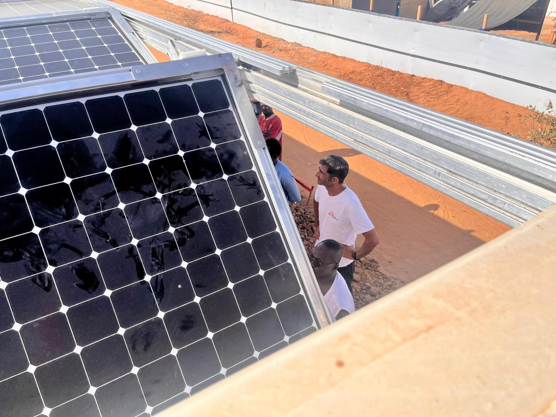 Mobile Solar Energy in Ourang refugee camp, Eastern Chad. Solar energy. Solar panels. Reliable energy. Green energy. 