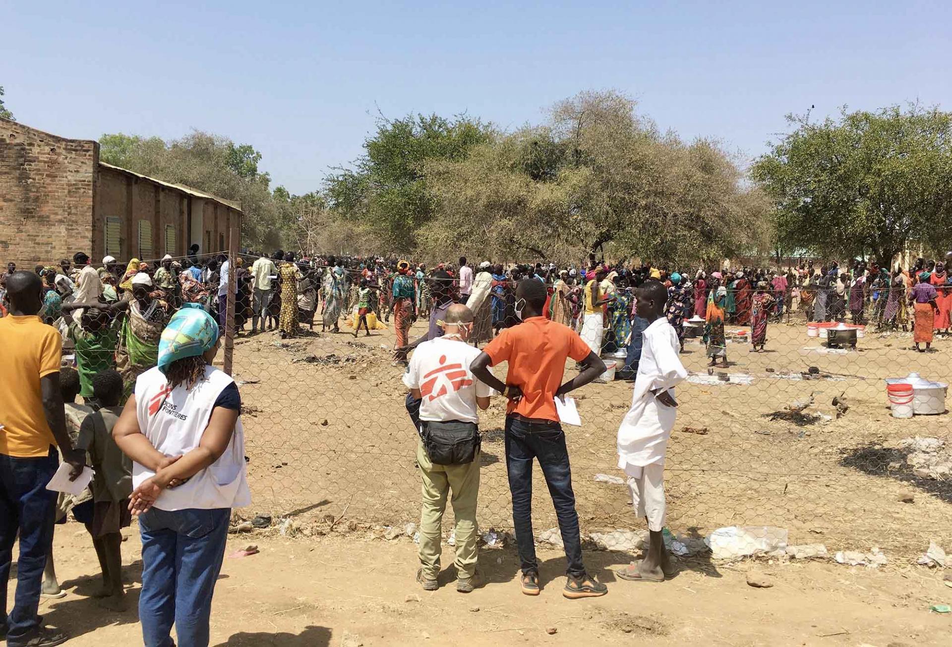 Displaced people in Agok, South Sudan