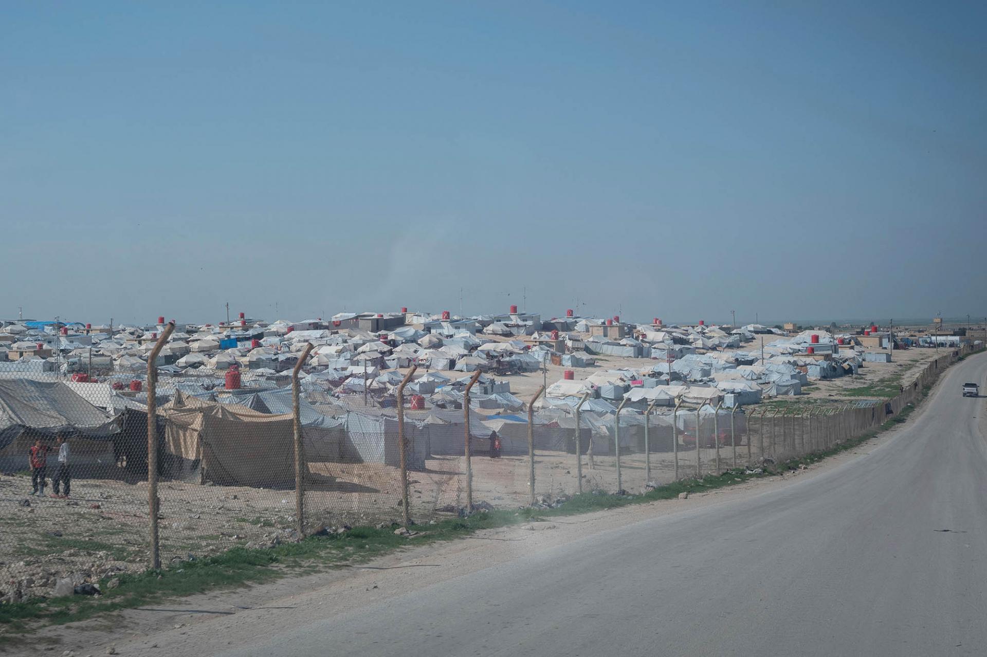 Large View of Al-Hol Camp, Eastern Al- Hasakah Governorate in Northeastern Syria.