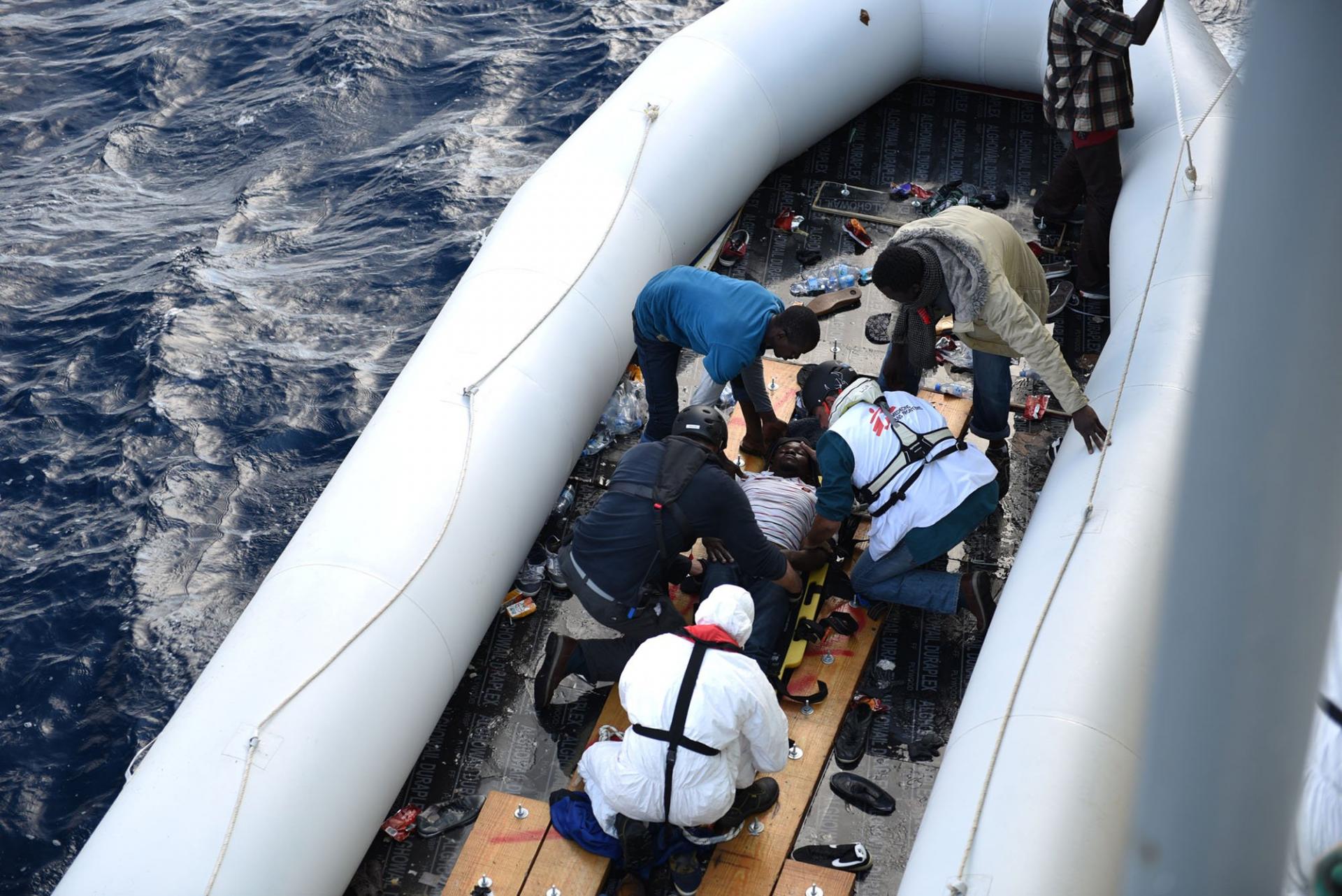 MSF provides psychological first aid to survivors of fatal sea crossing