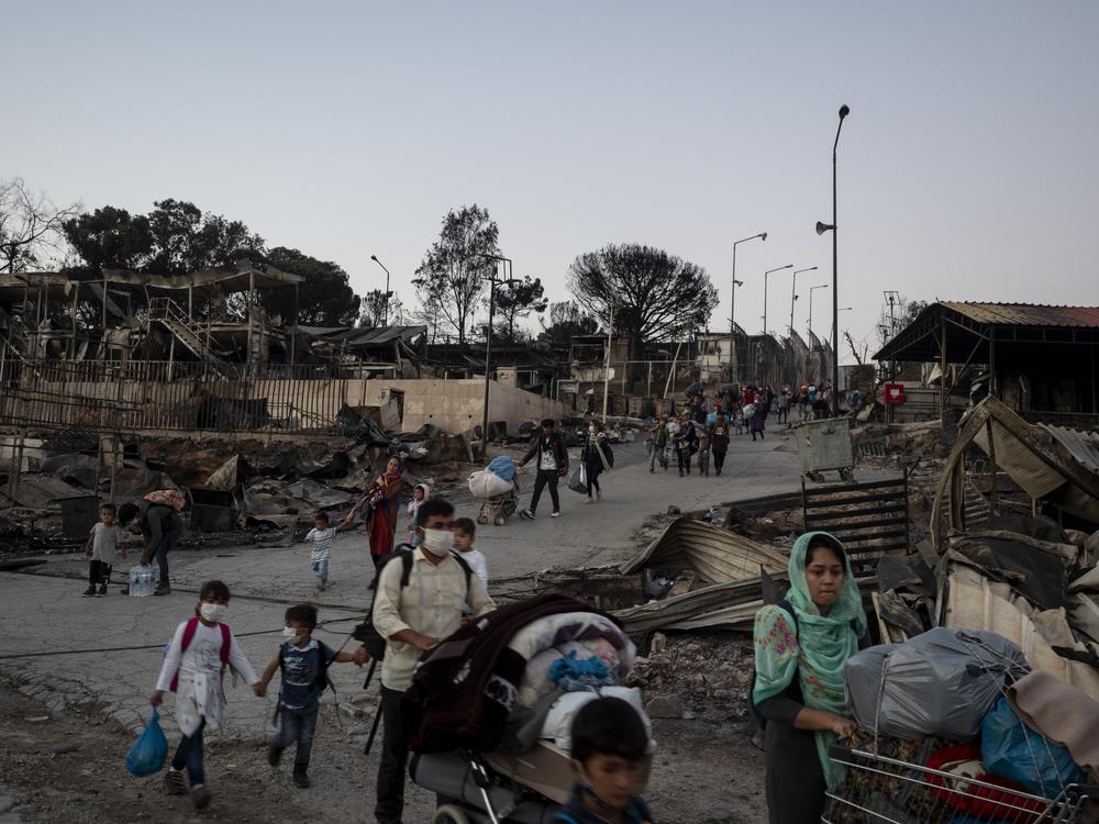MSF, Doctors Without Borders, Moria camp fire
