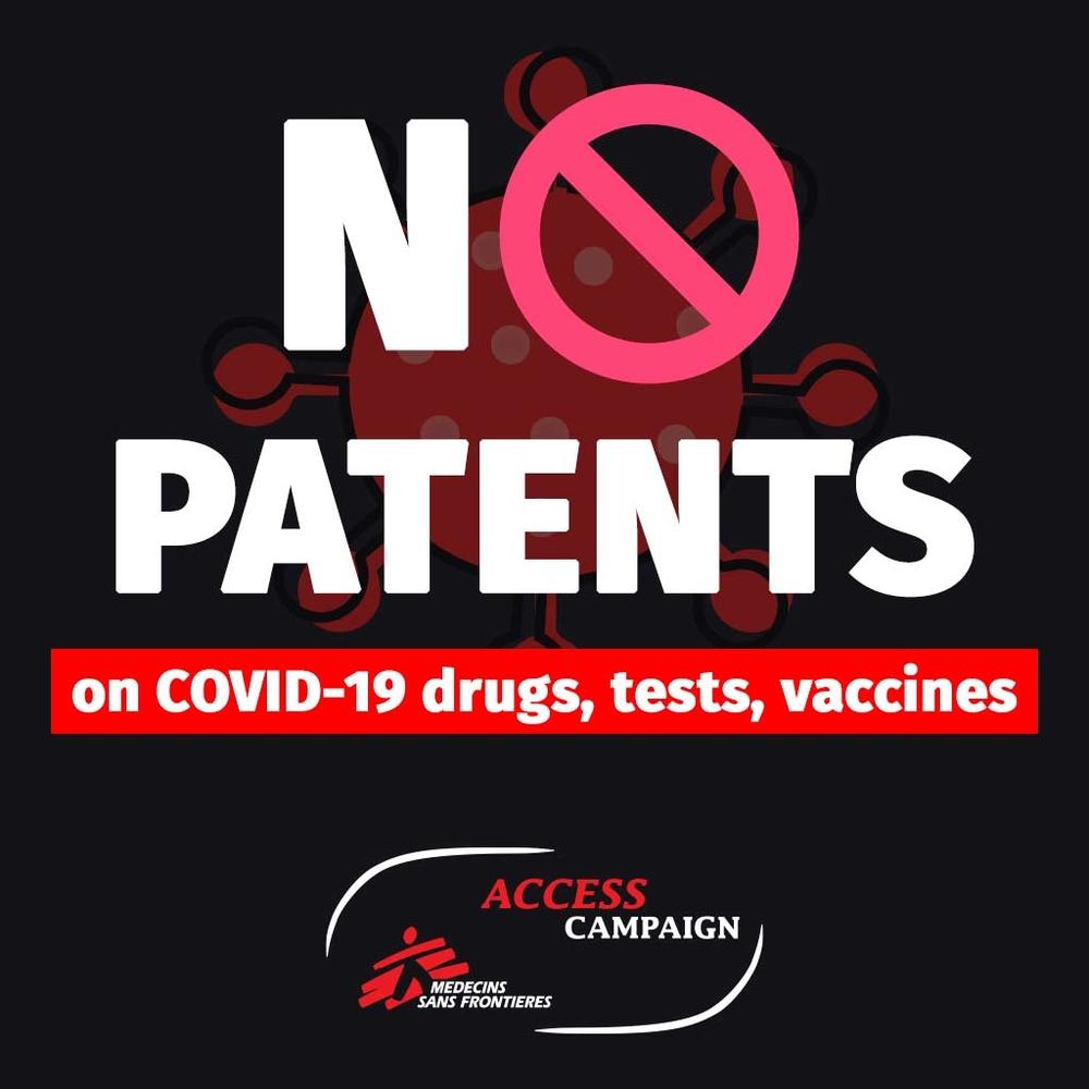 No patents on COVID-19 medication/vaccines