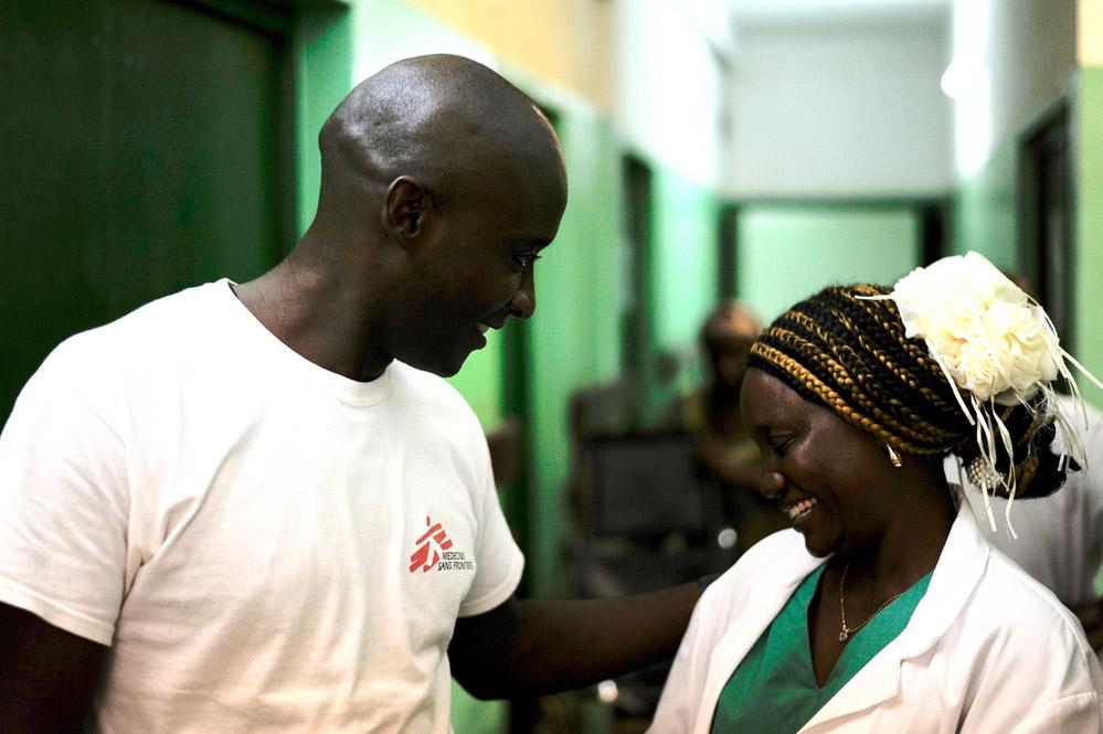 A picture of MSF healthworkers in Bangui, Central African Republic