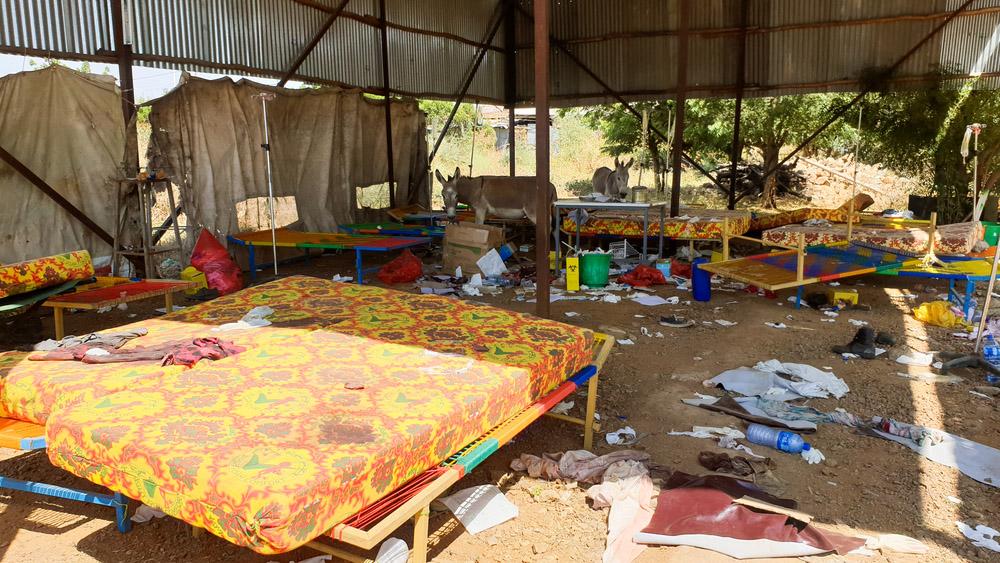 A picture of ruins at Tigray in the MSF hospital