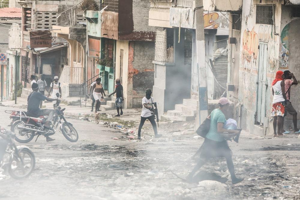 Image of gang violence in Port-au-Prince, Haiti. 