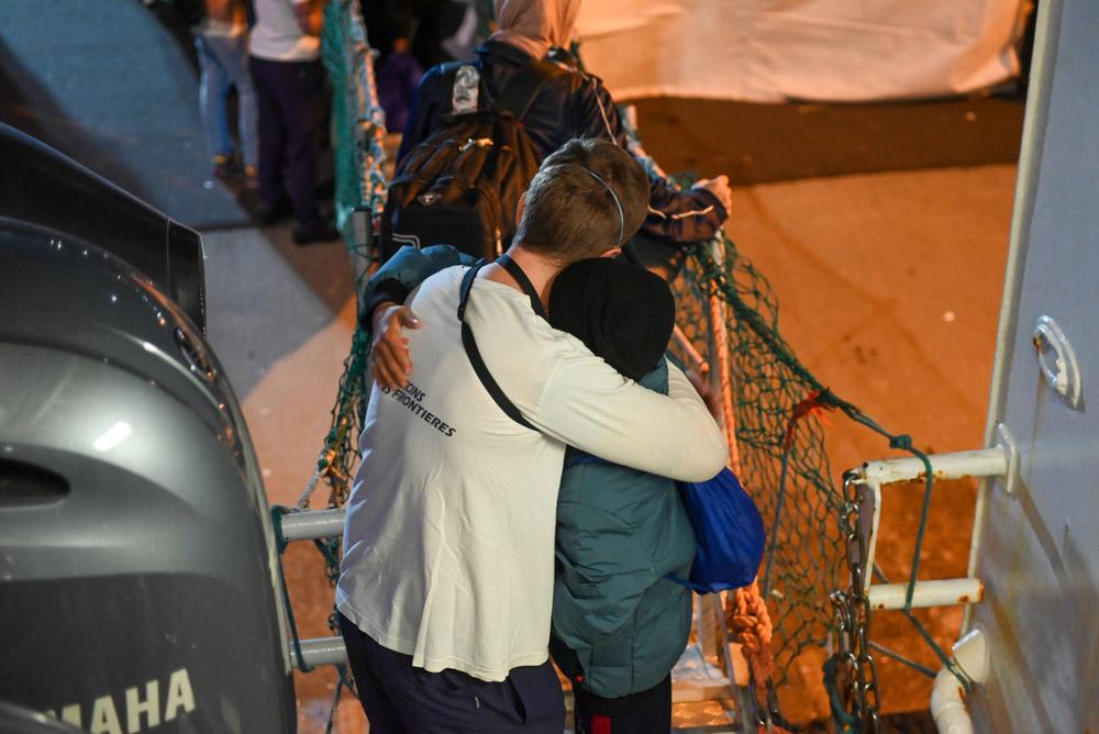 MSF, Doctors without borders, Disembark at Catania Port