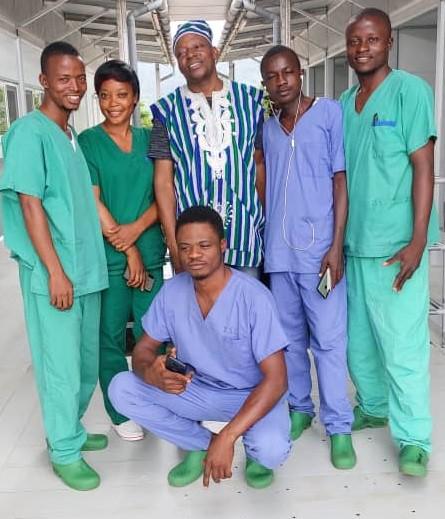 Image of Gift Farou and our team in Kenama Hospital