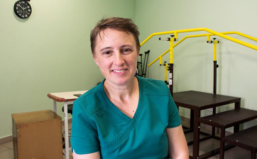 Image of Inna Didych, MSF physiotherapist in Ukraine, Ukraine-Russia war