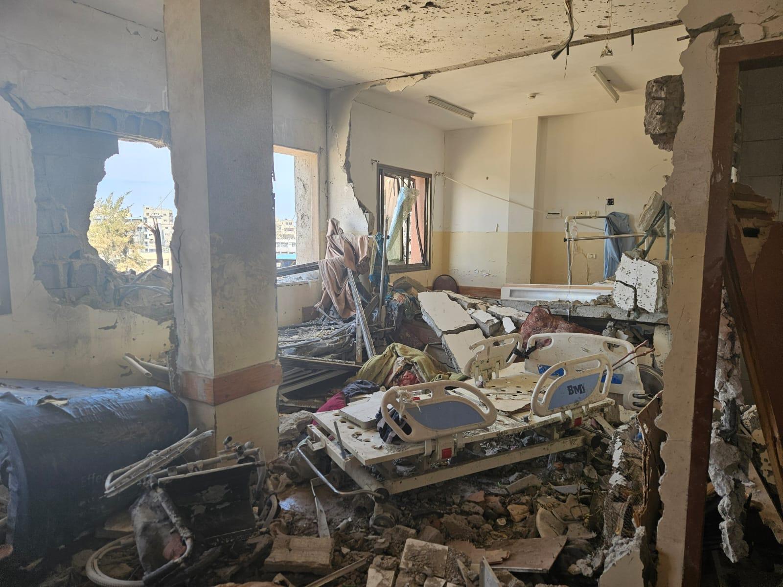Inside Nasser Hospital in Gaza, Palestine. 