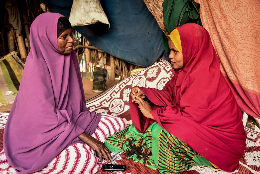 A picture of women at the Dagahaley camp