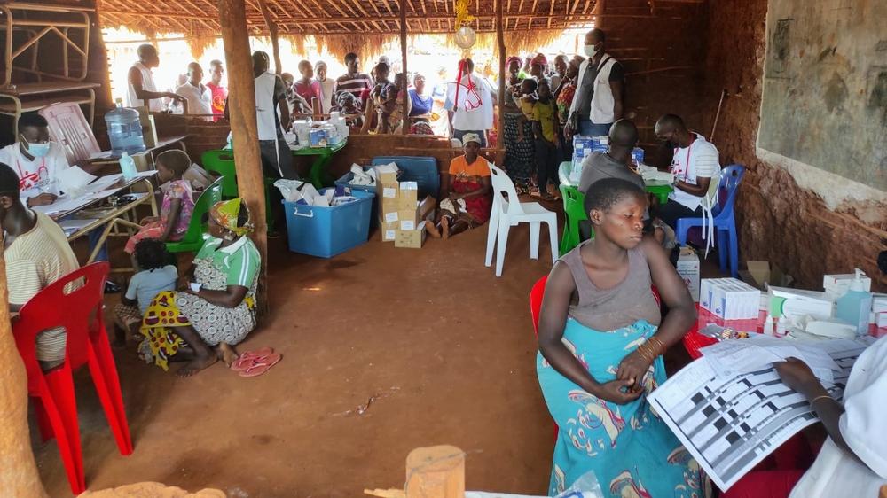 Patients waiting for consultation at MSF clinic