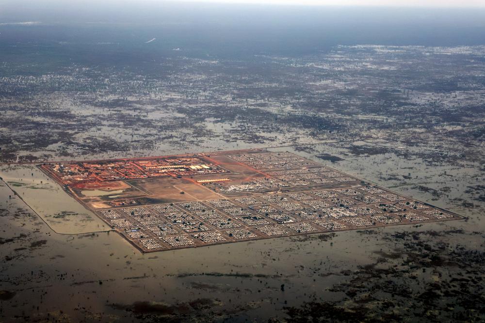 Bentiu internally displaced persons (IDP) camp from the air.