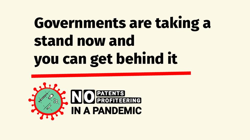 Graphic with text "Governments taking a stand now and you can get behind it"