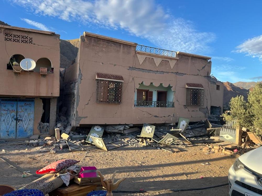 Image of Morocco earthquake impact, where MSF is currently providing medical humanitarian aid. 