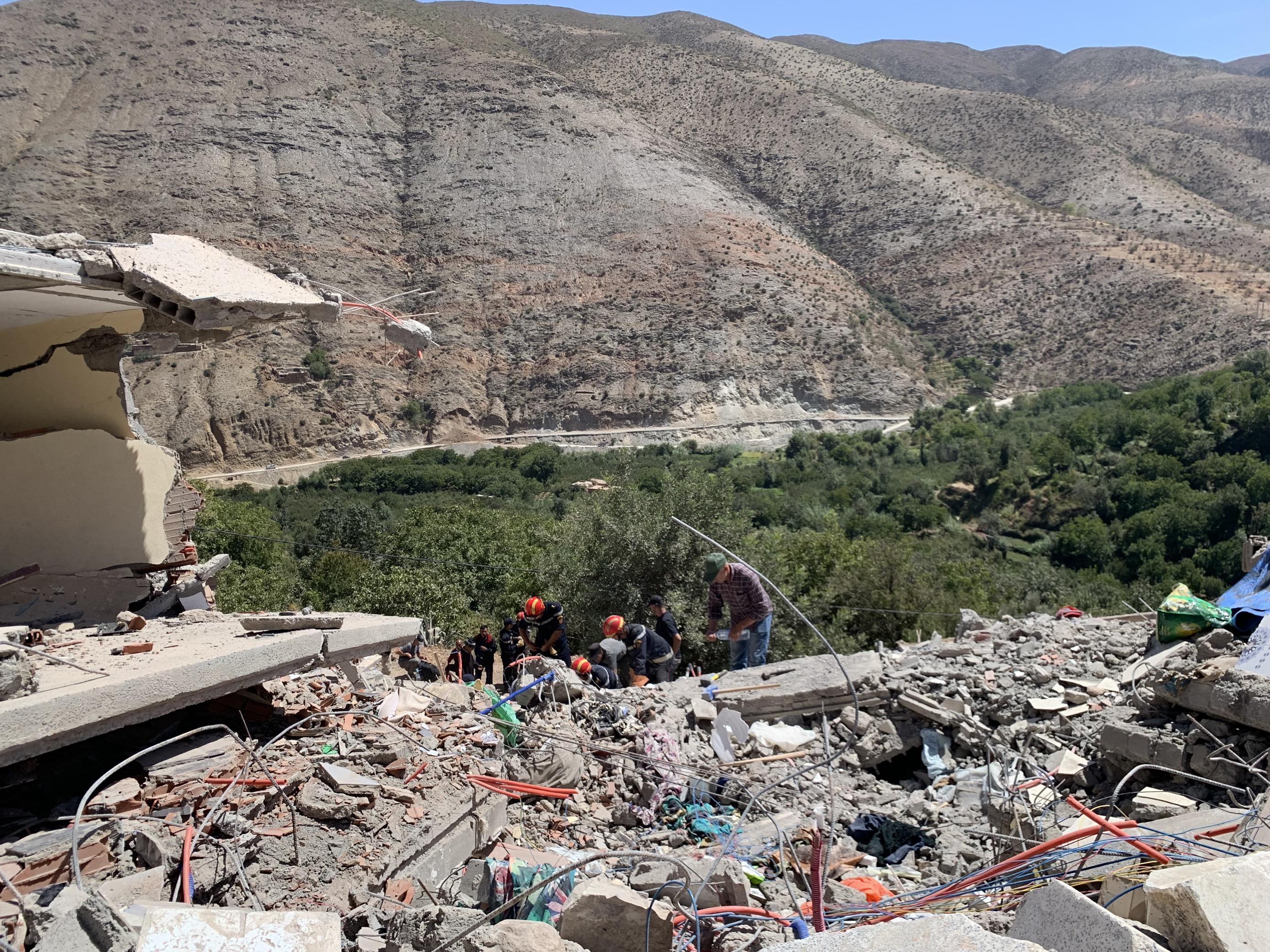 Image of Morocco earthquake impact, where MSF is currently providing medical humanitarian aid. 