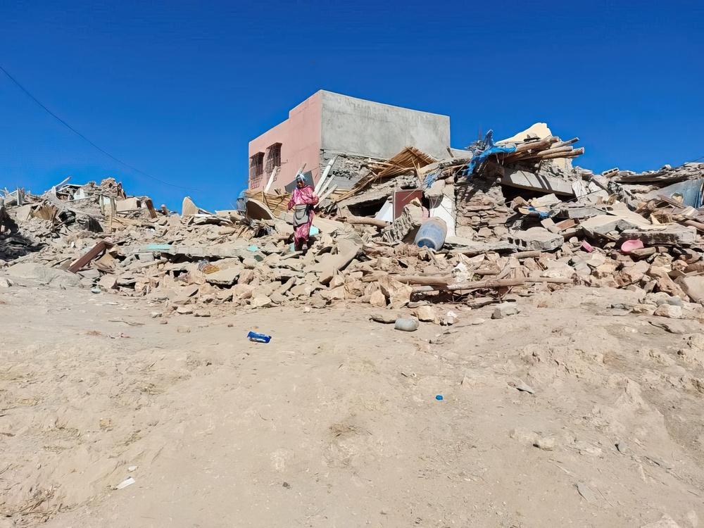 Image of Morocco earthquake impact, where MSF is currently providing medical humanitarian aid. 