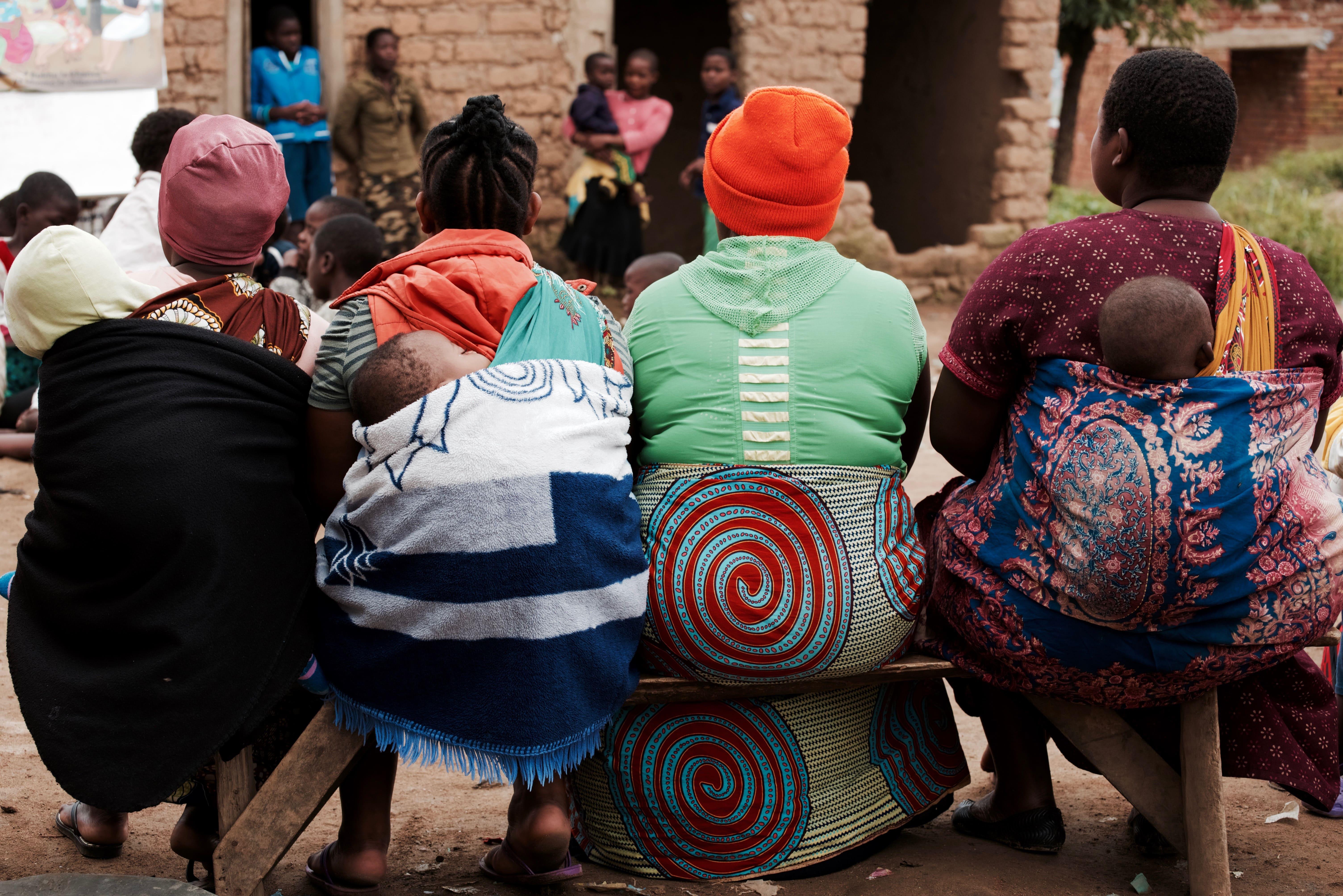 A picture of local women attending an awareness-raising session on cervical cancer and screening run by MSF 