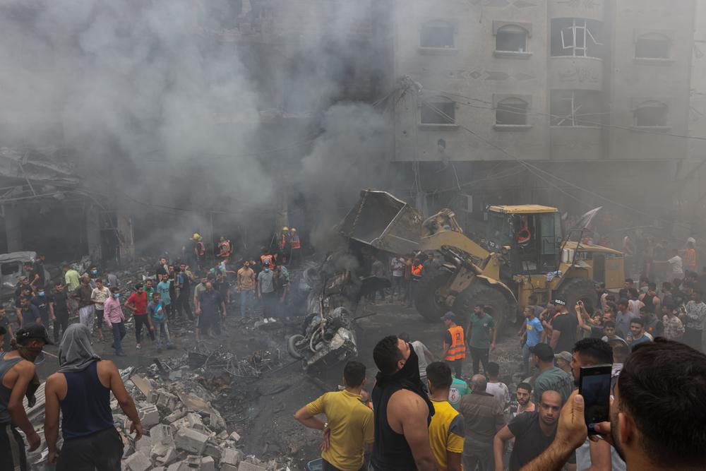 Image showing the destruction of/in Gaza. Israeli-Palestine war. 
