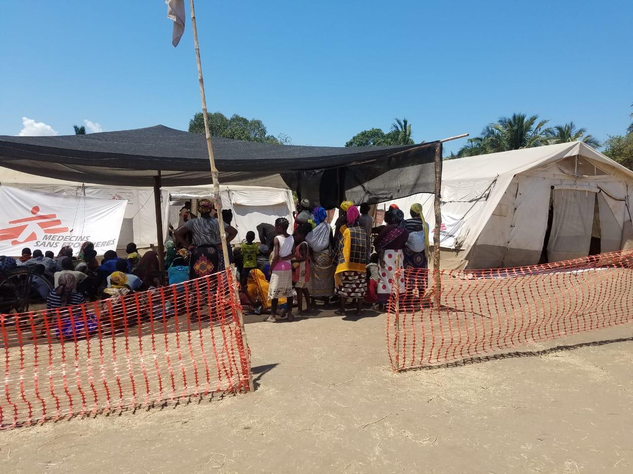 Displaced people in northern Mozambiqueas as a result of ongoing conflict