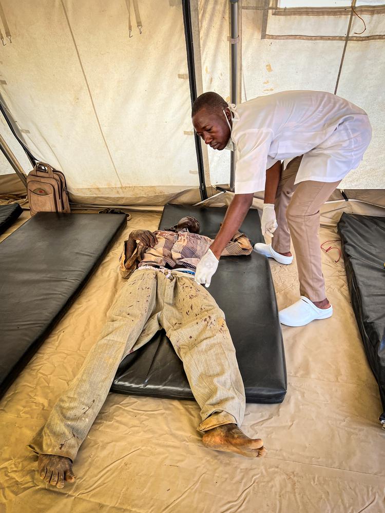 Image showing over 600 war-wounded Sudanese arrive in Adré Hospital, Sudan. 